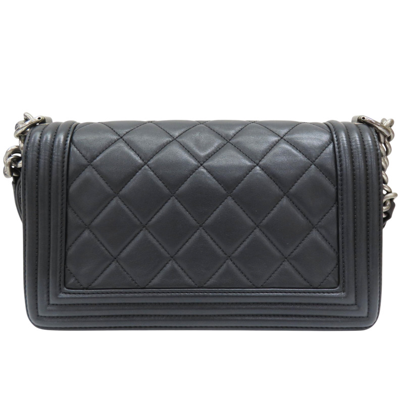 黑色牛皮 Boy 25 鍊帶 肩背包【CHANEL 香奈兒】 A67086-1