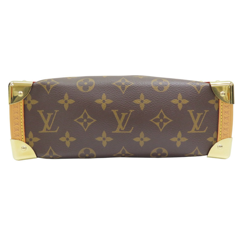 棕色 原花 PVC塗層帆布 Side Trunk MM 肩背包【LOUIS VUITTON LV 路易威登】 M46358-3