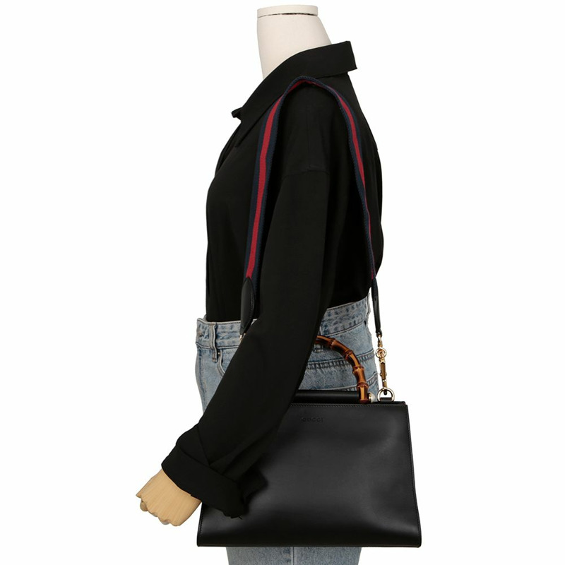 GUCCI 竹製頂部提把托特單肩包 459076-11