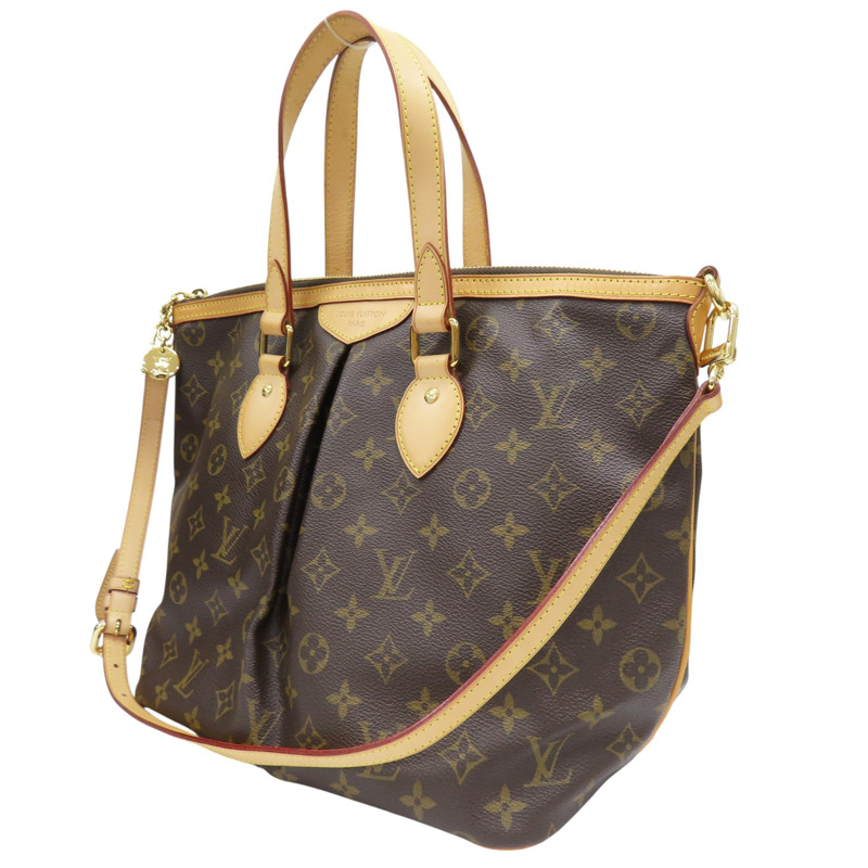 棕色 原花 帆布 Polermo PM 兩用包【LOUIS VUITTON LV 路易威登】 M40145-2