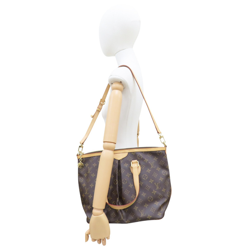 棕色 原花 帆布 Polermo PM 兩用包【LOUIS VUITTON LV 路易威登】 M40145-8