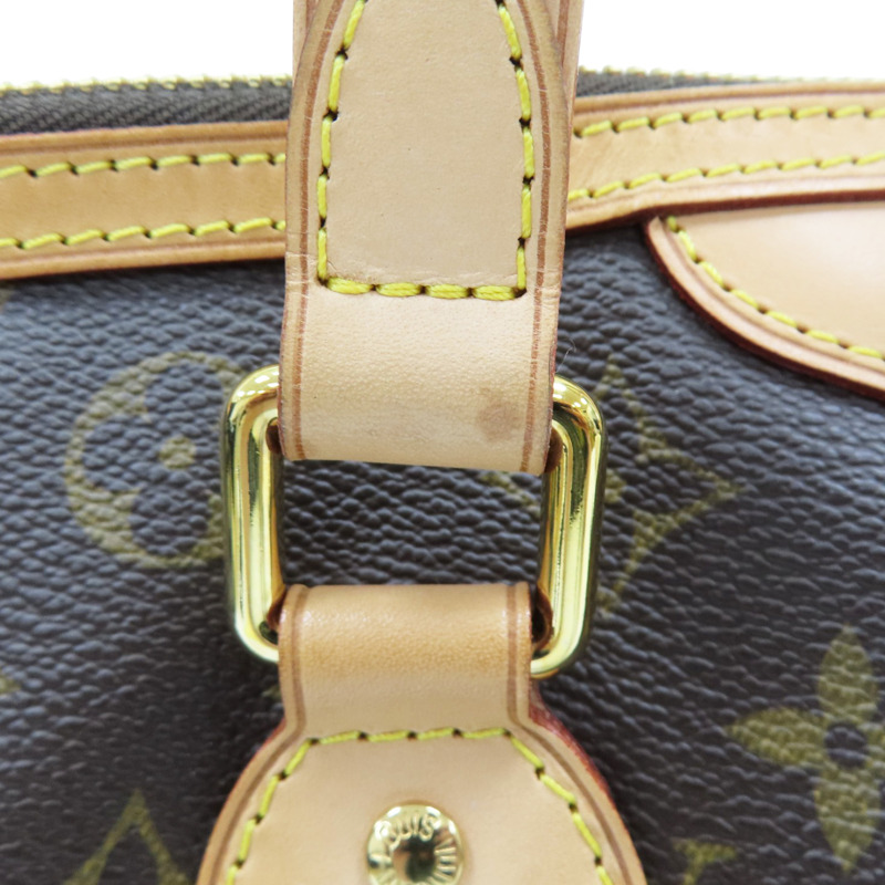 棕色 原花 帆布 Polermo PM 兩用包【LOUIS VUITTON LV 路易威登】 M40145-13