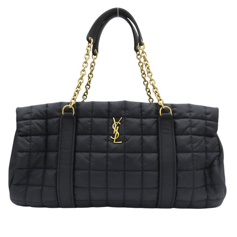 黑色 尼龍帆布 肩背包【SAINT LAURENT 聖羅蘭】 757209
