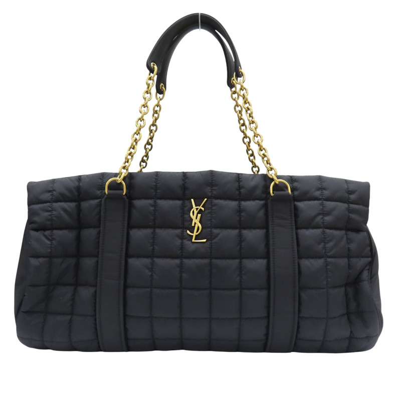 黑色 尼龍帆布 肩背包【SAINT LAURENT 聖羅蘭】 757209-0