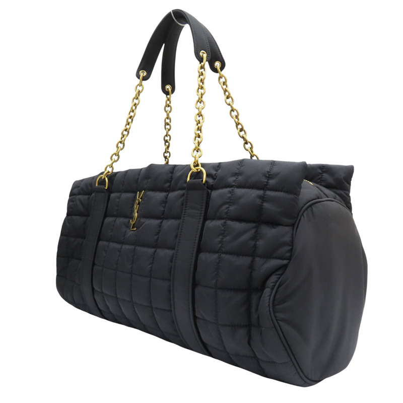 黑色 尼龍帆布 肩背包【SAINT LAURENT 聖羅蘭】 757209-2
