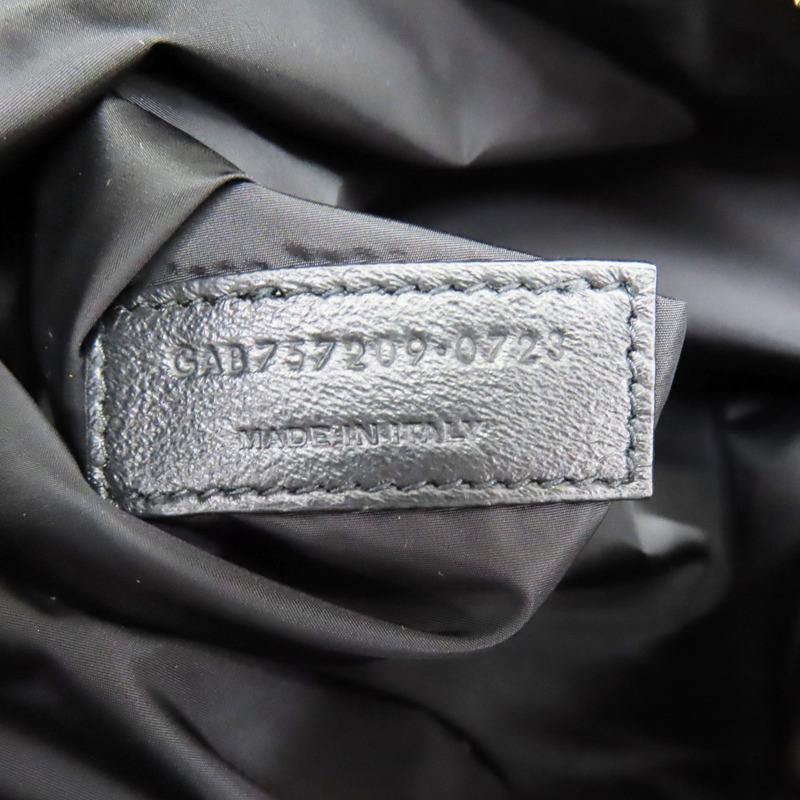黑色 尼龍帆布 肩背包【SAINT LAURENT 聖羅蘭】 757209-9