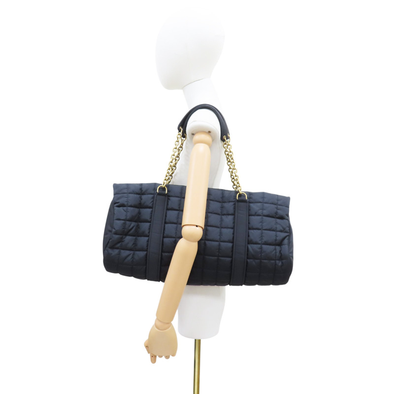 黑色 尼龍帆布 肩背包【SAINT LAURENT 聖羅蘭】 757209-10