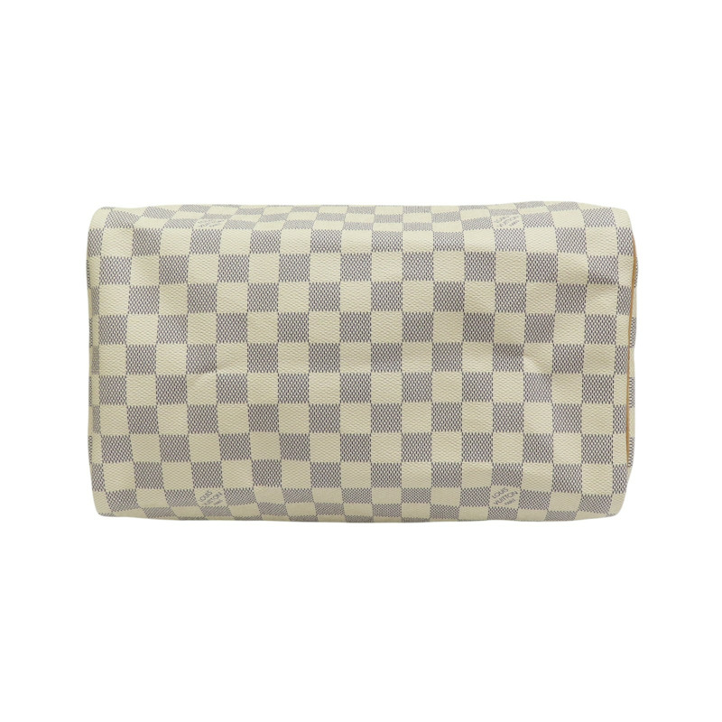 白色 棋盤格 帆布 Speedy30cm 手提包 N41533 【LOUIS VUITTON LV 路易威登】 N41533-3