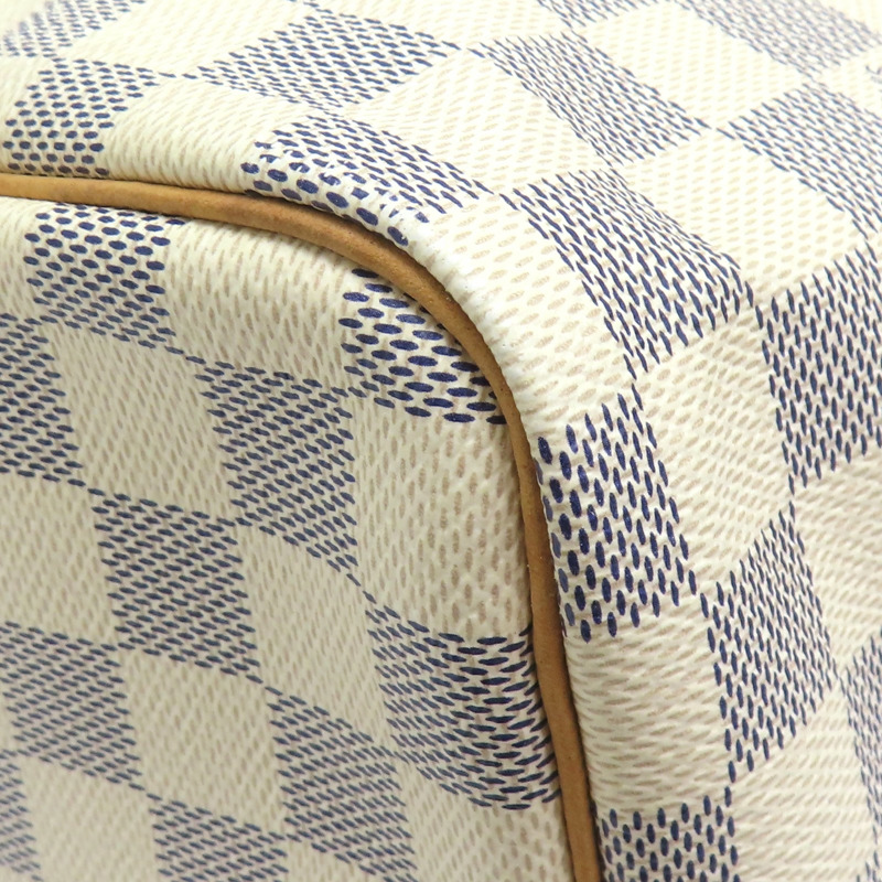 白色 棋盤格 帆布 Speedy30cm 手提包 N41533 【LOUIS VUITTON LV 路易威登】 N41533-10