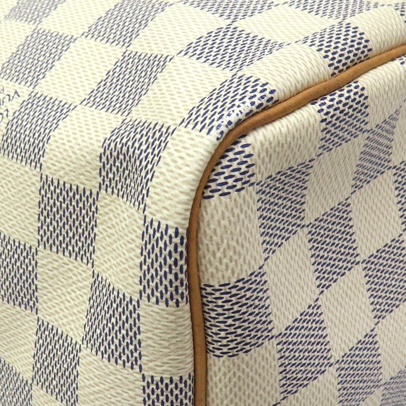 白色 棋盤格 帆布 Speedy30cm 手提包 N41533 【LOUIS VUITTON LV 路易威登】 N41533-11
