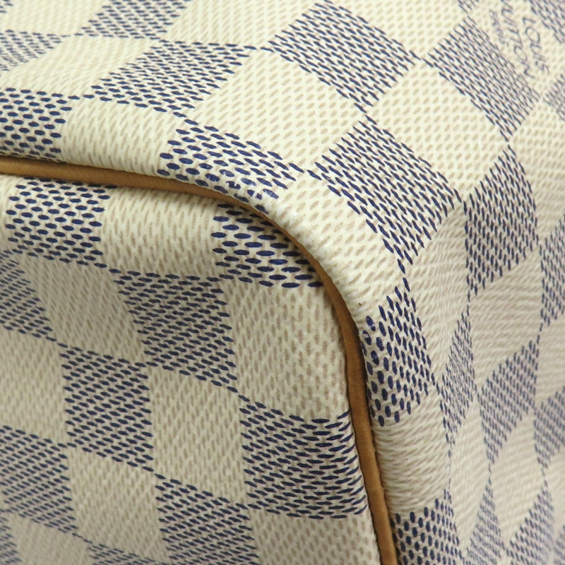 白色 棋盤格 帆布 Speedy30cm 手提包 N41533 【LOUIS VUITTON LV 路易威登】 N41533-12
