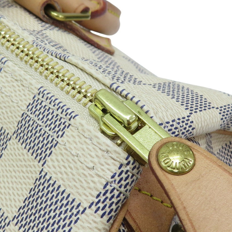 白色 棋盤格 帆布 Speedy30cm 手提包 N41533 【LOUIS VUITTON LV 路易威登】 N41533-15