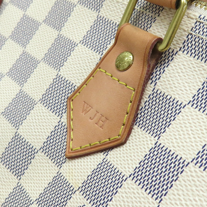 白色 棋盤格 帆布 Speedy30cm 手提包 N41533 【LOUIS VUITTON LV 路易威登】 N41533-16