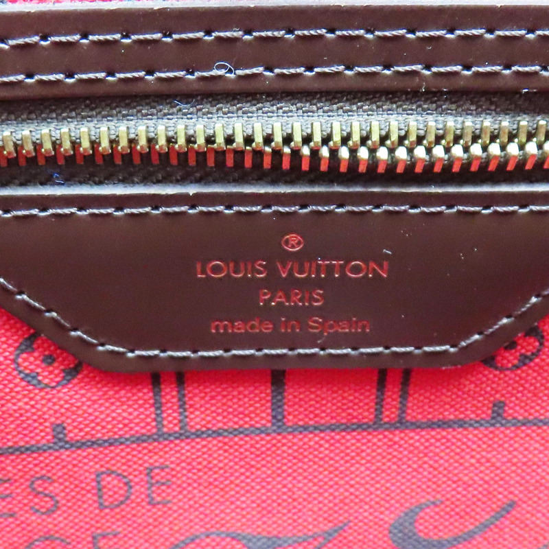 棕色 棋盤格帆布 Neverfull MM 托特包【LOUIS VUITTON LV 路易威登】 N51105-6