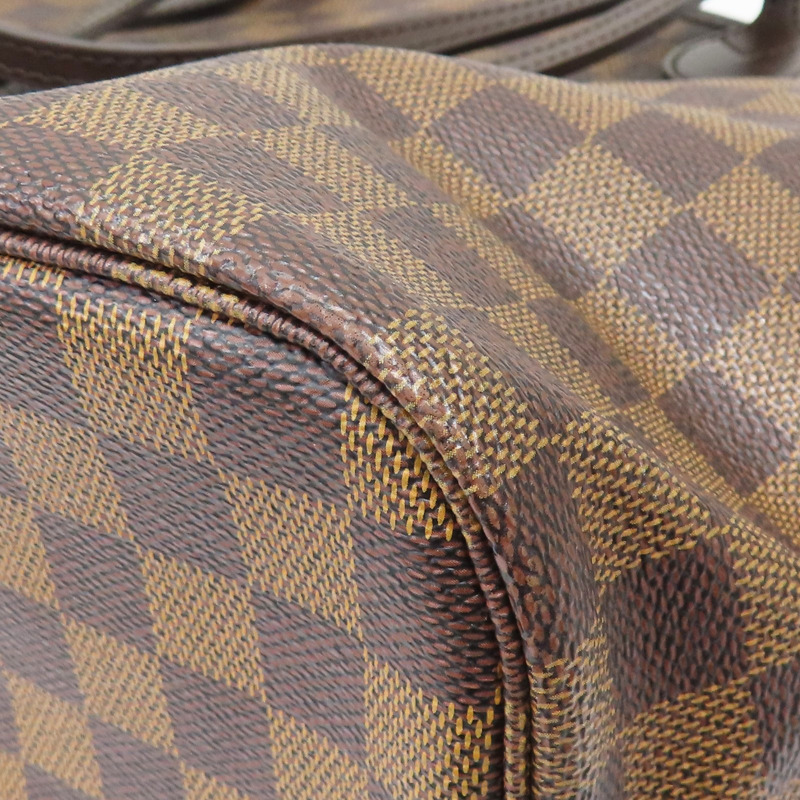 棕色 棋盤格帆布 Neverfull MM 托特包【LOUIS VUITTON LV 路易威登】 N51105-10