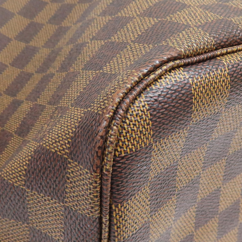 棕色 棋盤格帆布 Neverfull MM 托特包【LOUIS VUITTON LV 路易威登】 N51105-11