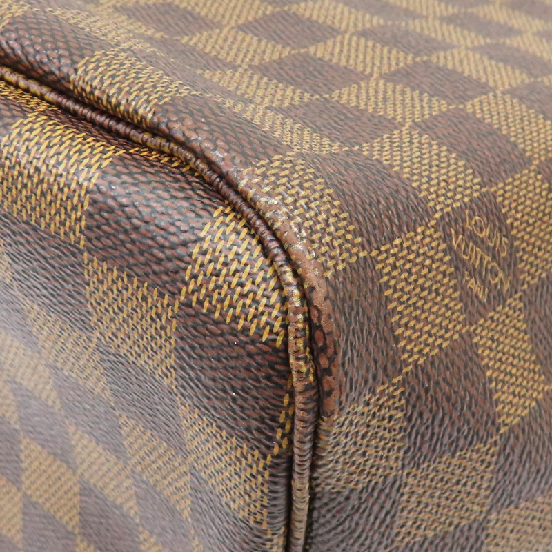 棕色 棋盤格帆布 Neverfull MM 托特包【LOUIS VUITTON LV 路易威登】 N51105-12