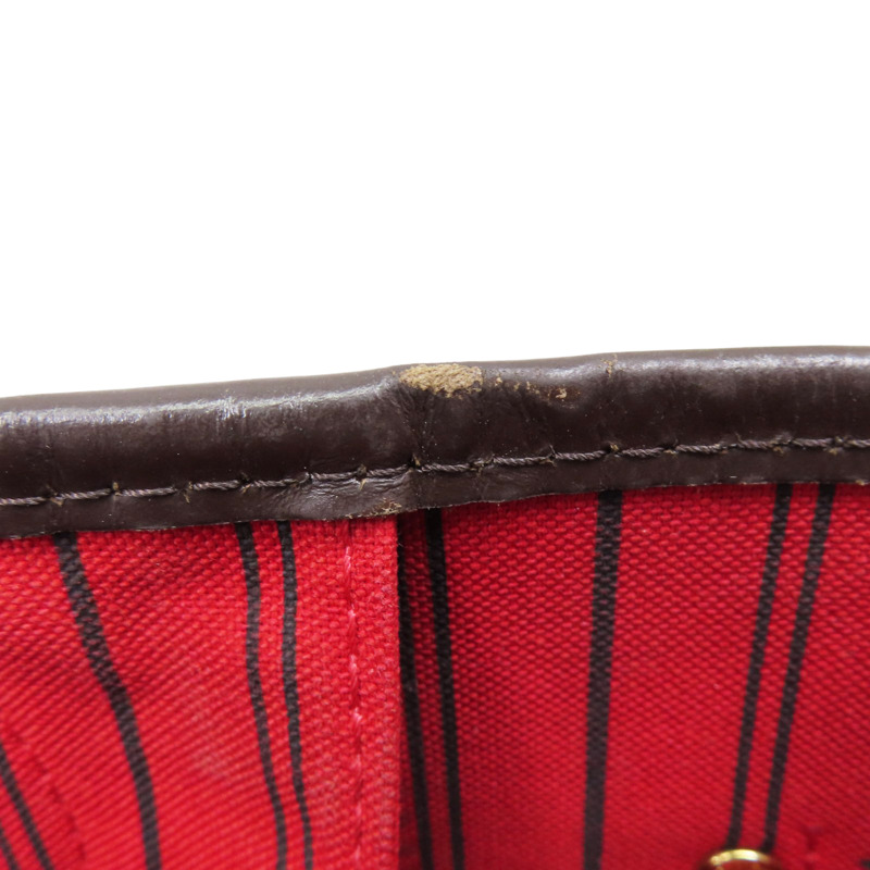 棕色 棋盤格帆布 Neverfull MM 托特包【LOUIS VUITTON LV 路易威登】 N51105-14