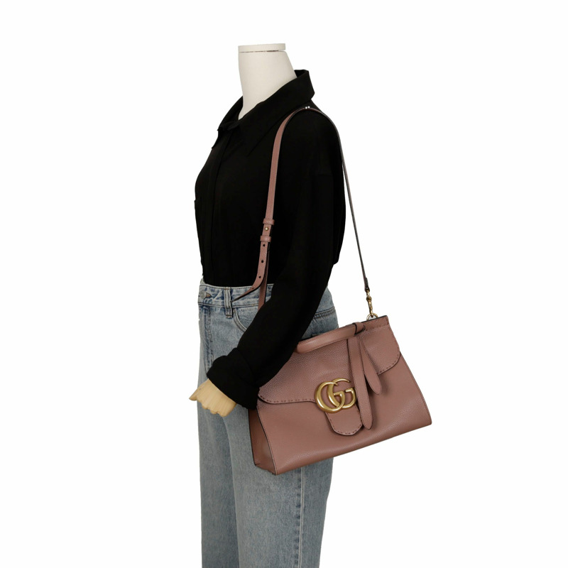 GUCCI 421890 GG Marmont 小號托特單肩包-13