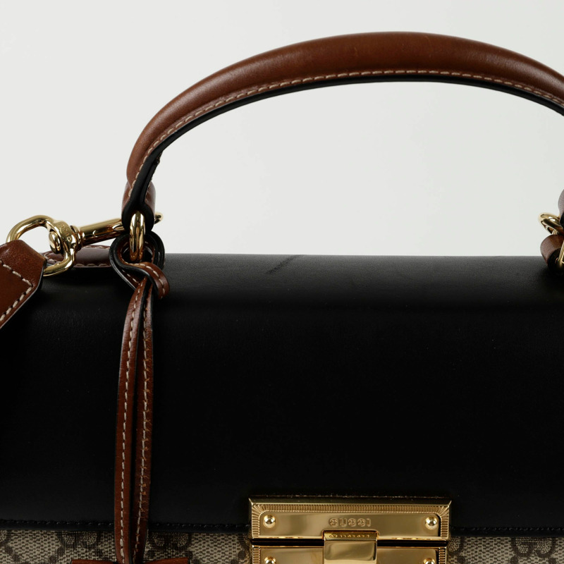 GUCCI 掛鎖小號頂部提把托特單肩包 453188-2