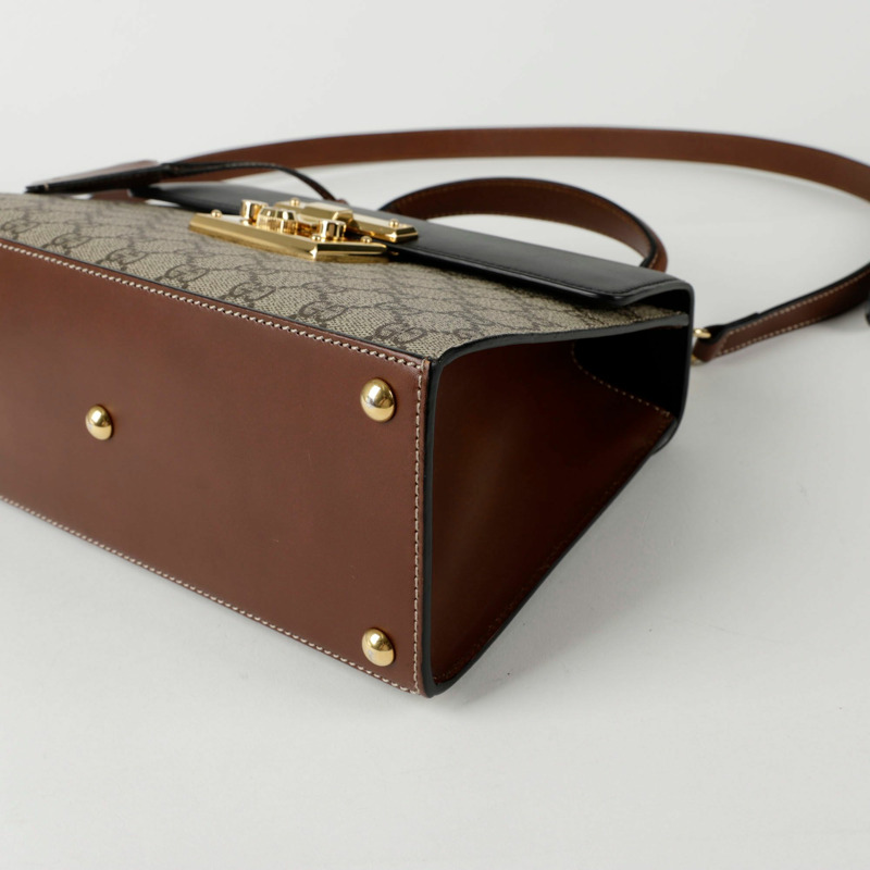 GUCCI 掛鎖小號頂部提把托特單肩包 453188-11