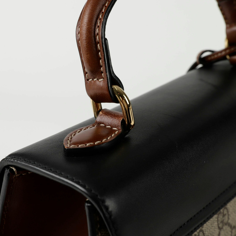 GUCCI 掛鎖小號頂部提把托特單肩包 453188-12