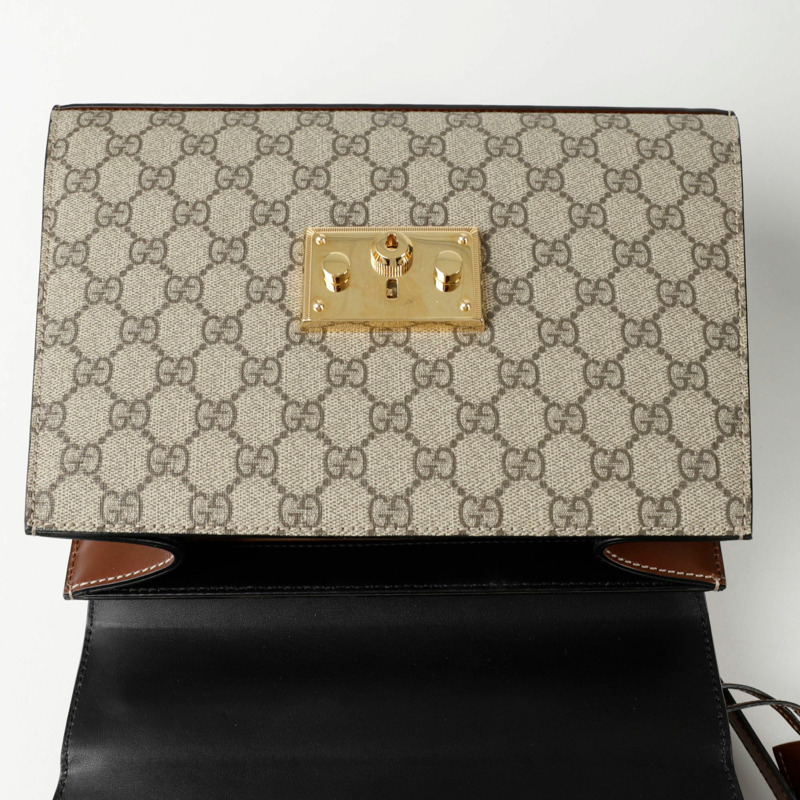 GUCCI 掛鎖小號頂部提把托特單肩包 453188-16