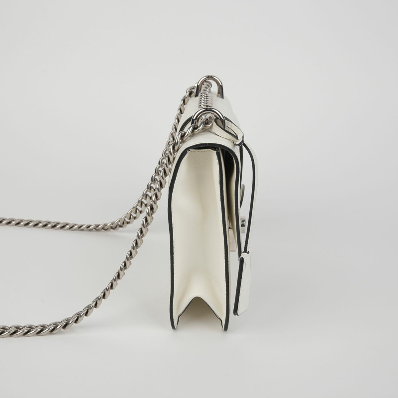 PRADA 1BD034 掛鎖鏈條單肩斜背包-4