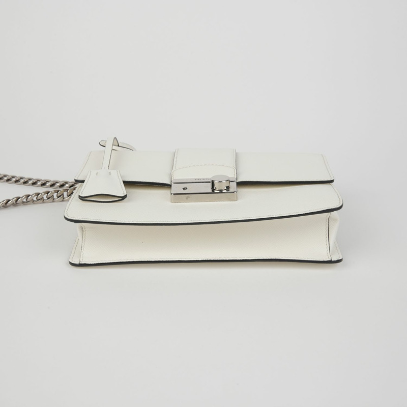 【包稅】PRADA 1BD034 掛鎖鏈條單肩斜背包-5