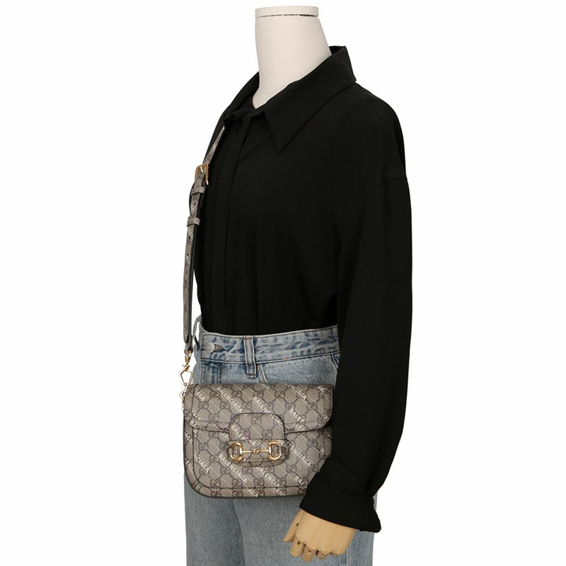 BALENCIAGA Horsebit 1955 Hacker Project 迷你肩斜背包 658574-11
