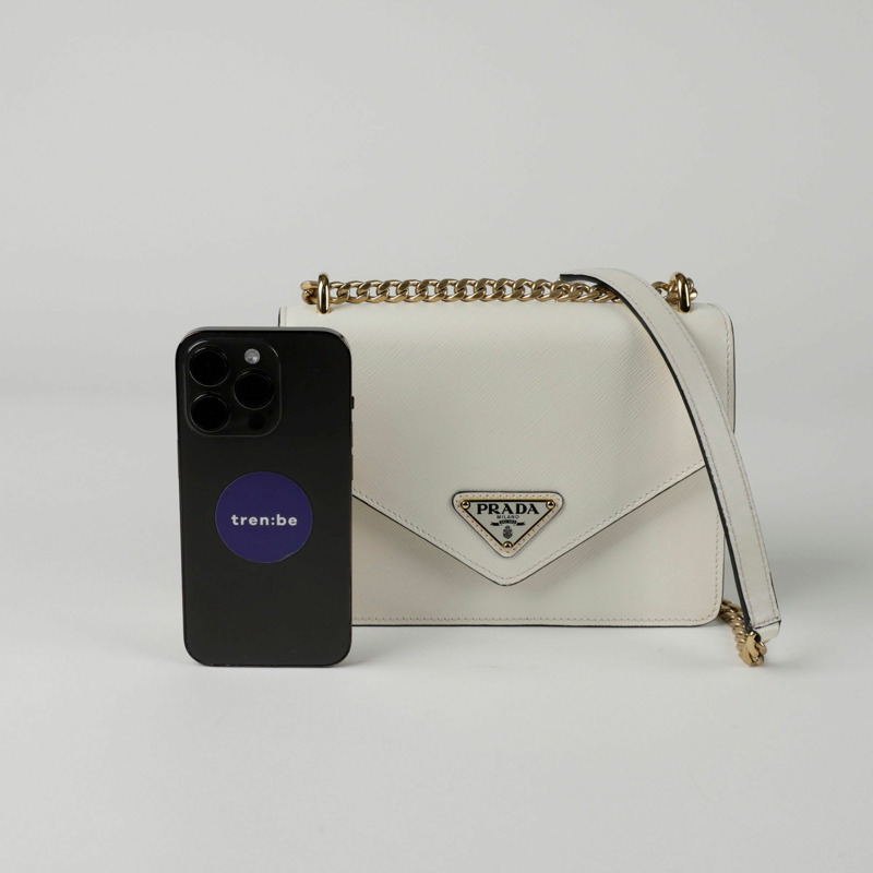PRADA 1BD200 信封鏈條單肩斜背包-8
