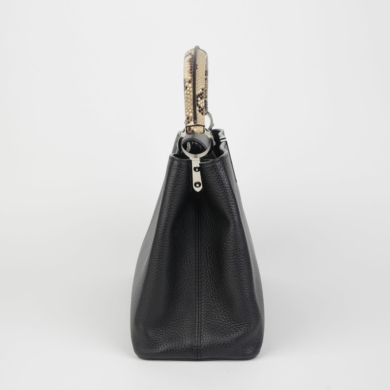 LOUIS VUITTON N91659 Capucines Python 中型手提包-4