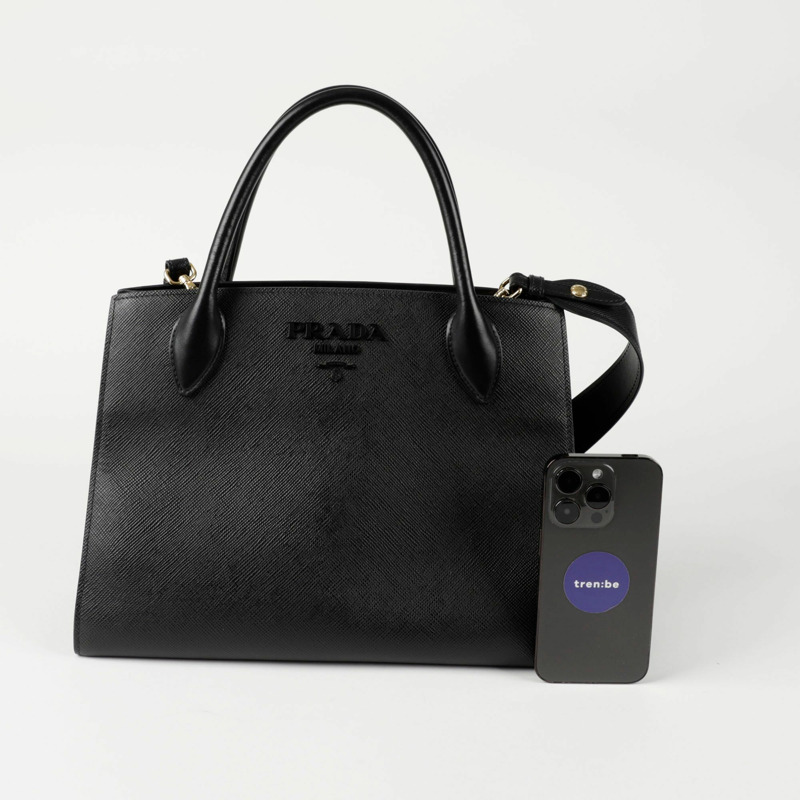 PRADA 單色托特單肩包 1BA155-7