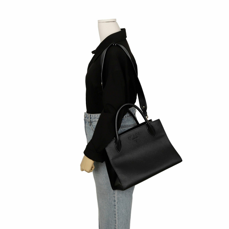 PRADA 單色托特單肩包 1BA155-10