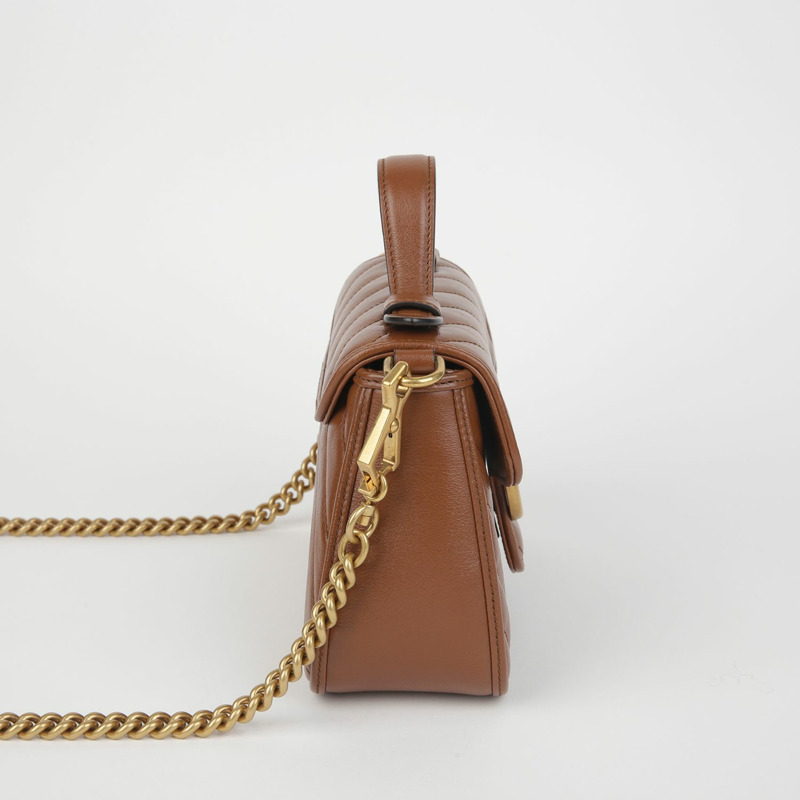 【包稅】GUCCI 583571 GG Marmont 迷你手提單肩包-5