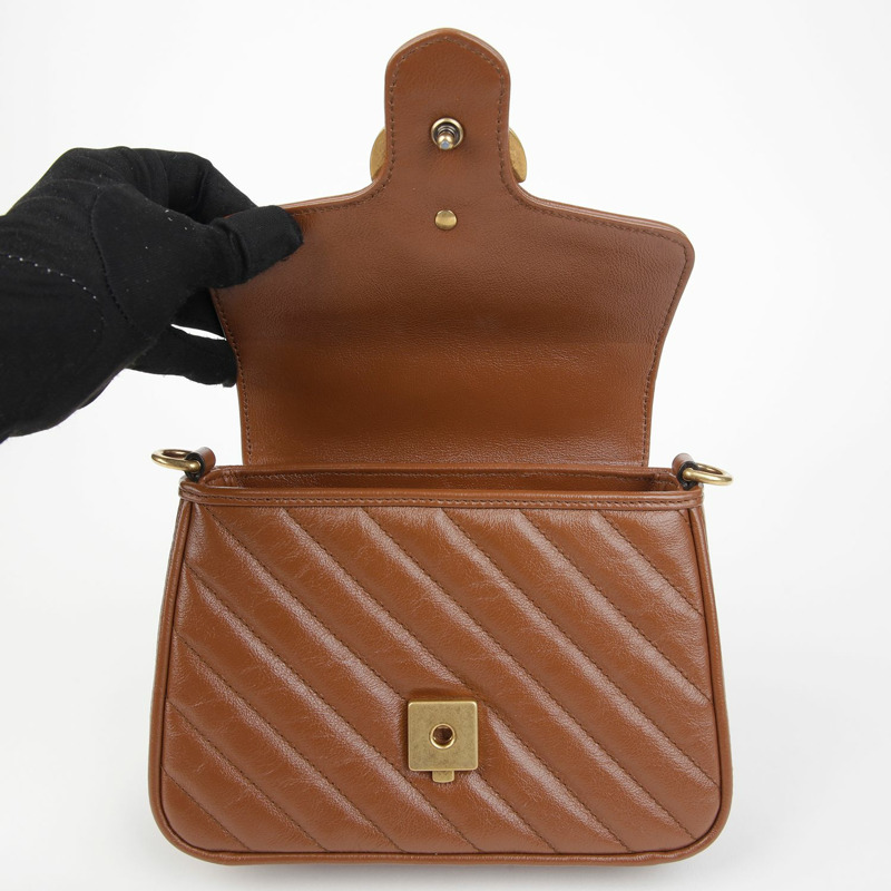 【包稅】GUCCI 583571 GG Marmont 迷你手提單肩包-8