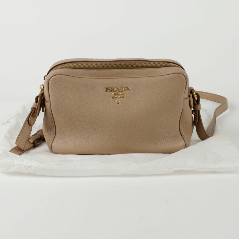 PRADA 1BH079 雙拉鍊單肩斜背包-0