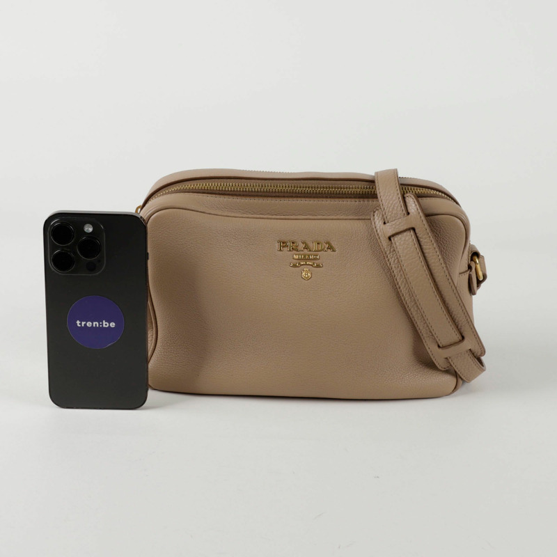 PRADA 1BH079 雙拉鍊單肩斜背包-9