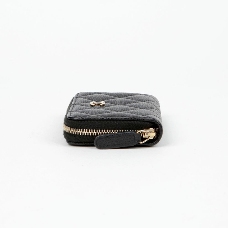 CHANEL Caviar Skin 經典拉鍊零錢包 AP0216-4