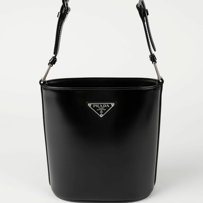 PRADA 拉絨迷你水桶肩背包 1BE059-1