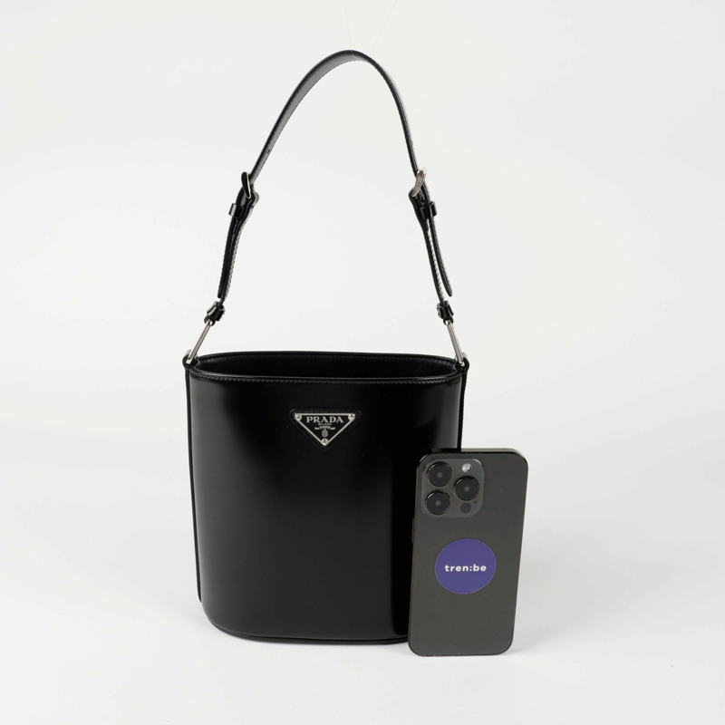 PRADA 拉絨迷你水桶肩背包 1BE059-6