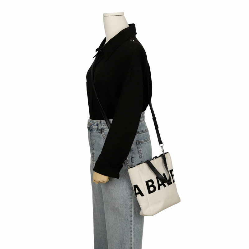 BALENCIAGA 標誌帆布托特肩背包 544459-14
