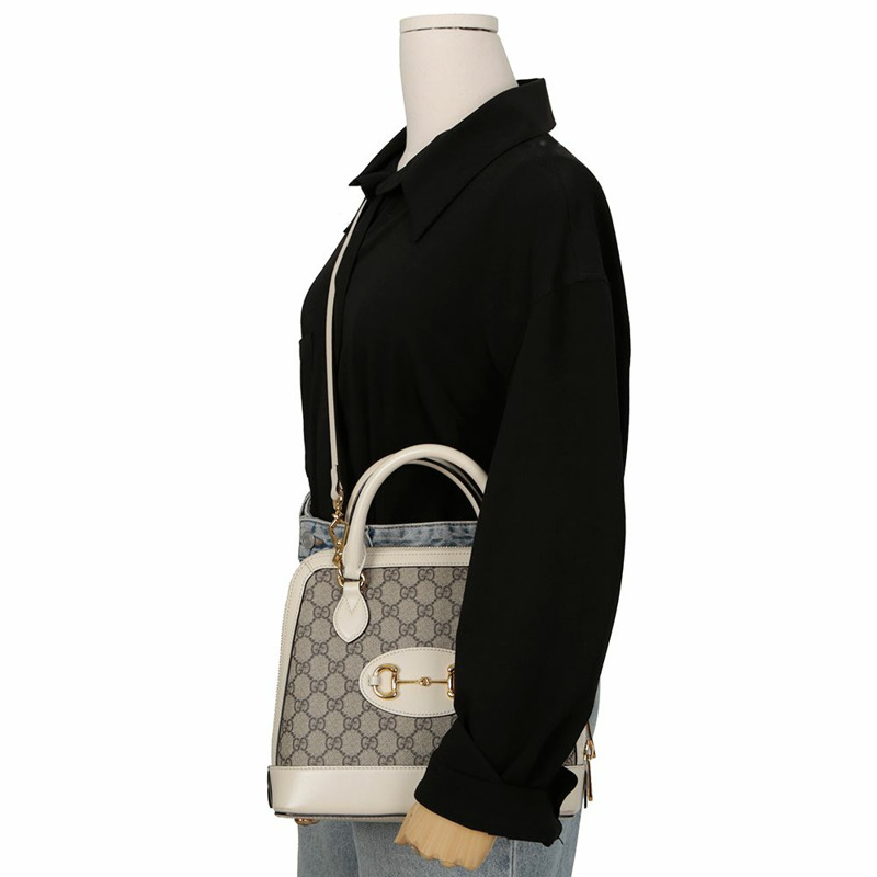GUCCI Horsebit 1955 小號頂部提把托特單肩包 621220-17