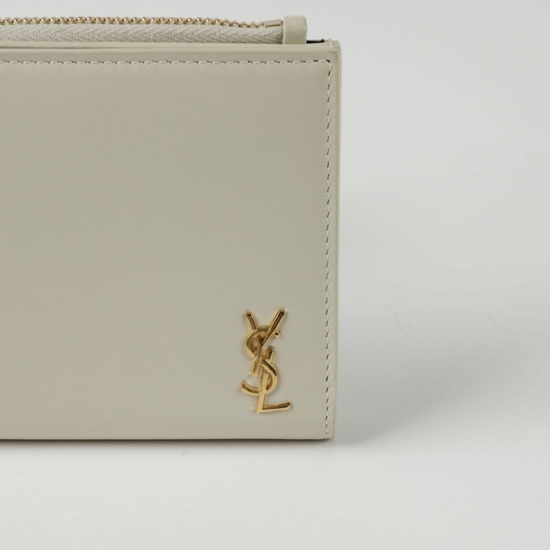 SAINT LAURENT Cassandra Monogram 拉鍊卡包 635265-1