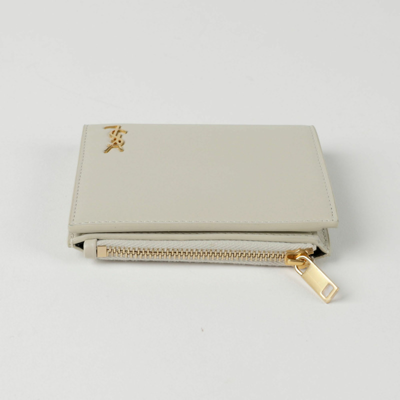 SAINT LAURENT Cassandra Monogram 拉鍊卡包 635265-4