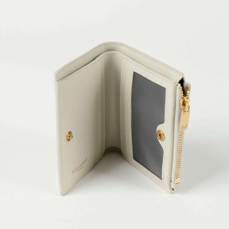 SAINT LAURENT Cassandra Monogram 拉鍊卡包 635265-8