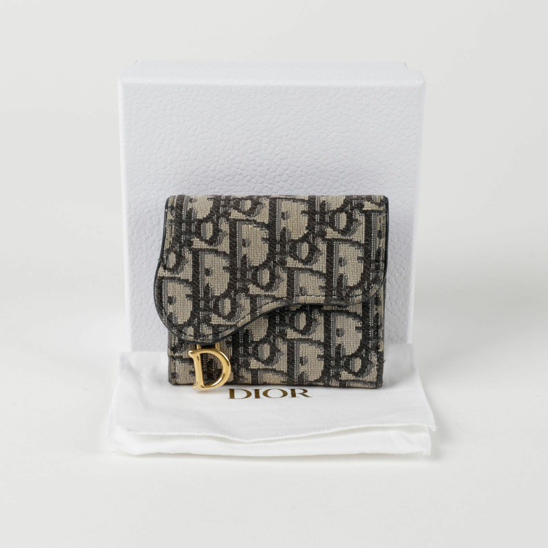 DIOR S5652CTZQ 馬鞍蓮花雙折錢包-0