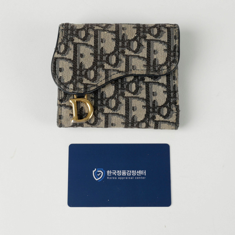 DIOR S5652CTZQ 馬鞍蓮花雙折錢包-9