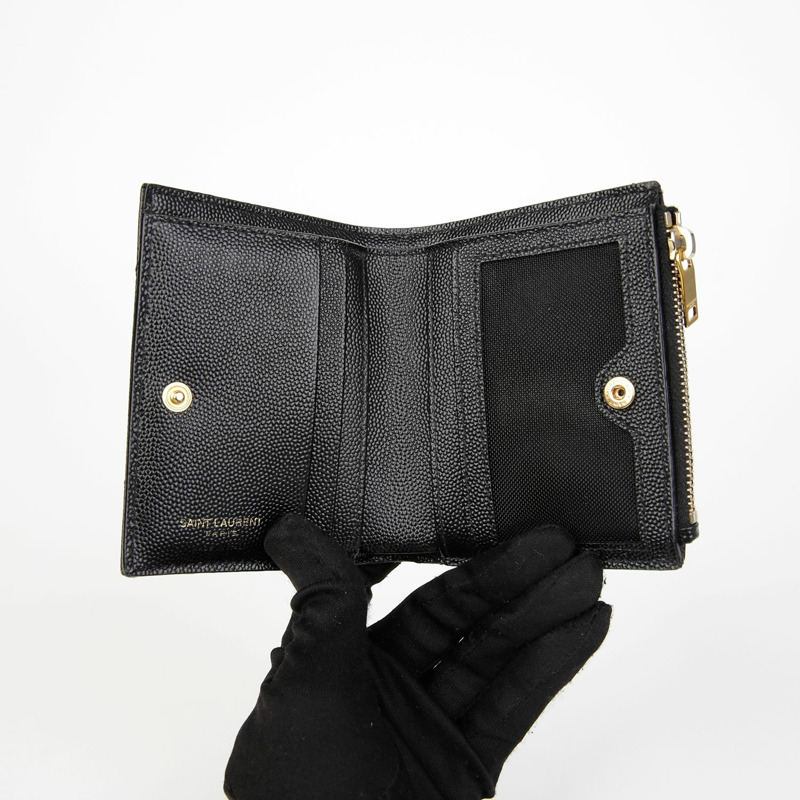 SAINT LAURENT 字母拉鍊錢包 575879-9