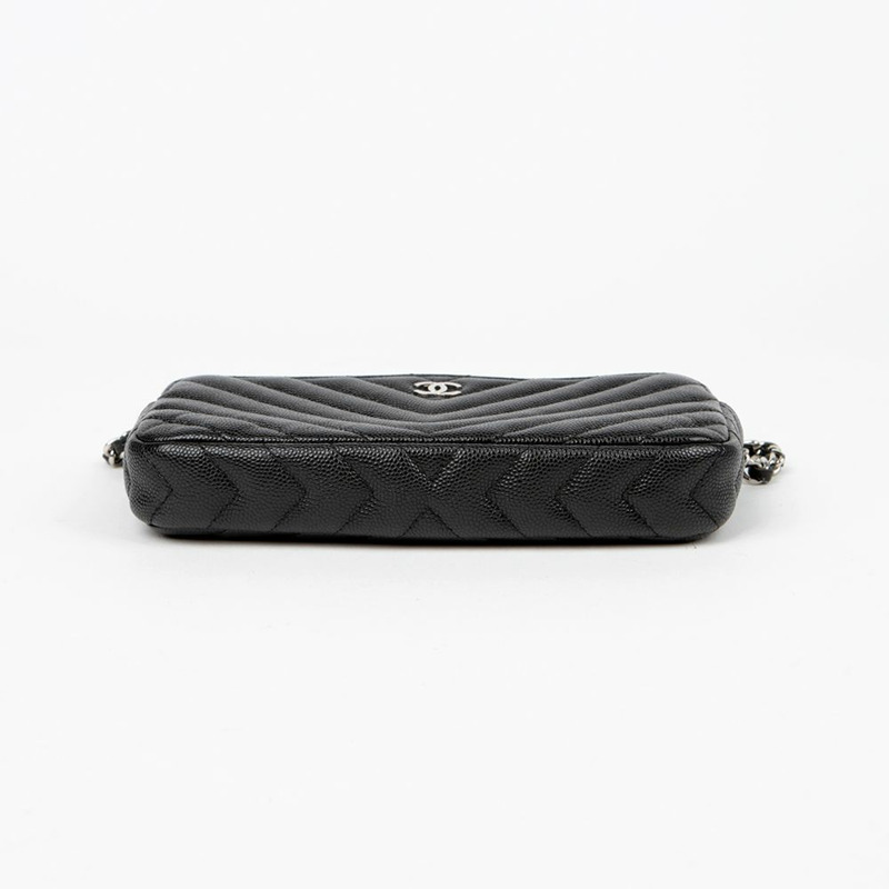 CHANEL Caviar Skin 雙拉鍊 WOC 單肩斜背包 A82527-4